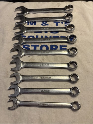 #ad Snap on Tools 9pc 12pt Metric Short Combination Wrench Set 10 18mm OEXSM710B $247.50