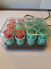 CLAIROL Lock N Roll Pageant Spoolies 24 Hot Rollers Hair Curlers Tested Working