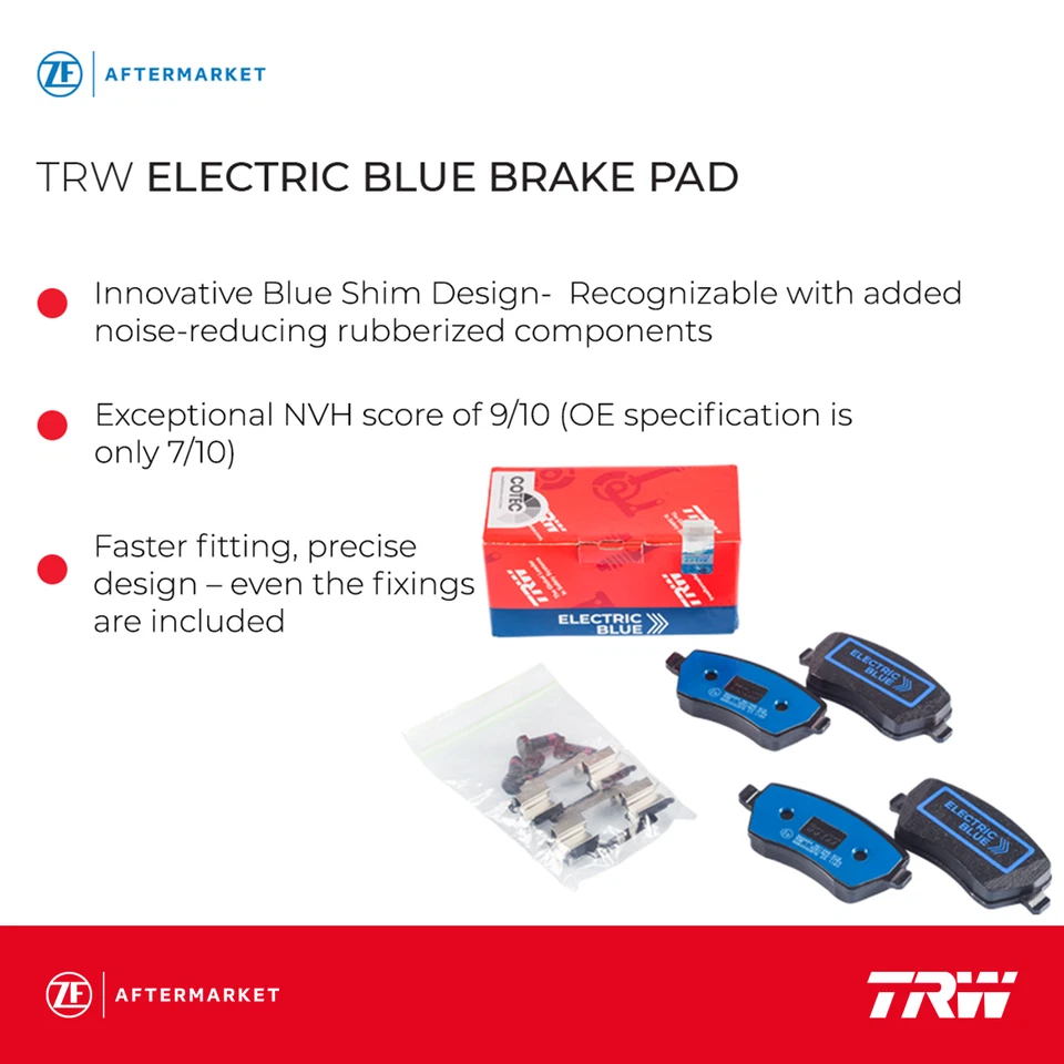 Disc Brake Pad Set for Lexus CT200h 2011 - 2017 TRW Blue TXI1184 Foto 3 de 4
