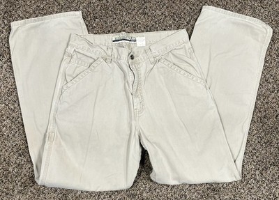 Vintage 90s Levi s Silvertab Khakis Cargo Baggy Skater Pants Beige 32x32