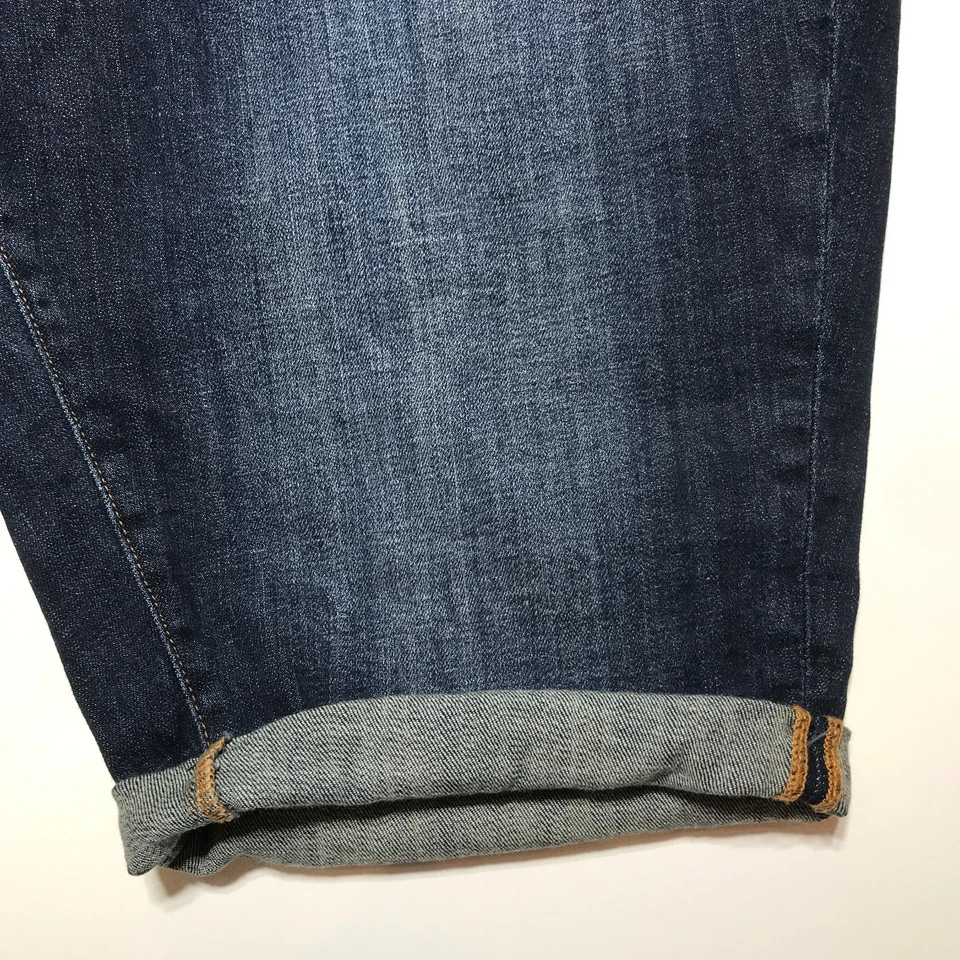 Lucky Brand Ginger Bermuda Shorts Size 20W Lightly Distressed Cuffed Dark Denim - Image 4 of 4