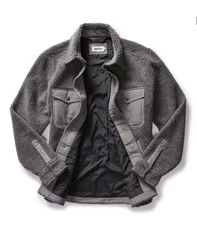 NEW Taylor Stitch Timberline Jacket Shirt In Greystone Fleece MEDIUM 40 Men's