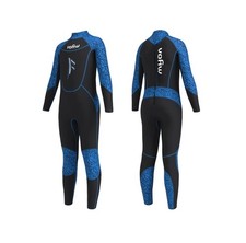 Kids Wetsuit for Boys Girls Youth, Neoprene Full Back Zip Wet Suits Size 4, Blue