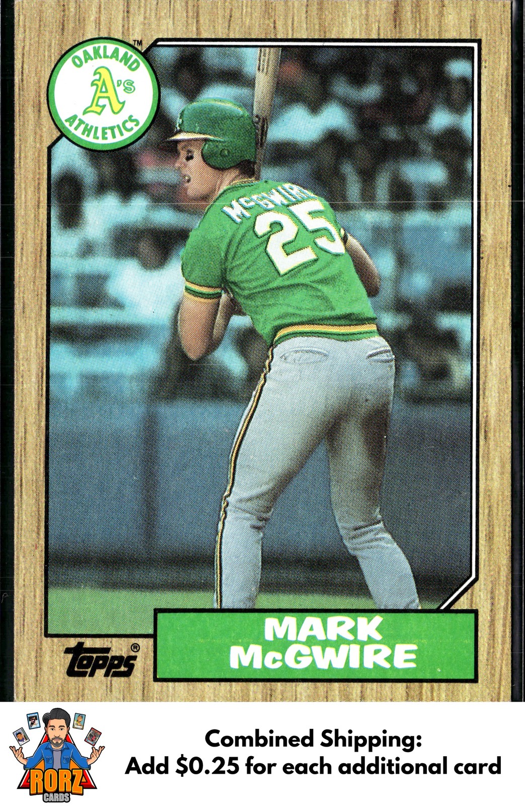 1987 Topps #366 Mark McGwire Oakland Athletics