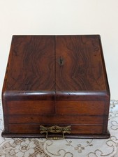 Antique Walnut Stationery Cabinet Writing Box  By Fuller and Jackson.