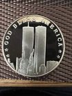1 Troy Oz .999 Fine Silver 9/11 Rememberance  Coin Twin Towers &Flag cameo proof