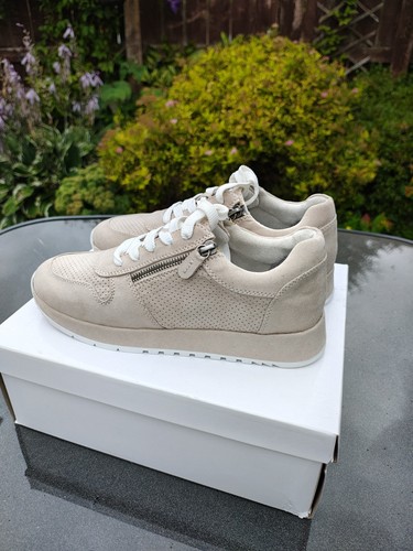 Jana Beige Comfort Trainers Lace-Up in a size 6.5 (40) H fitting...New with Box! - Picture 3 of 12