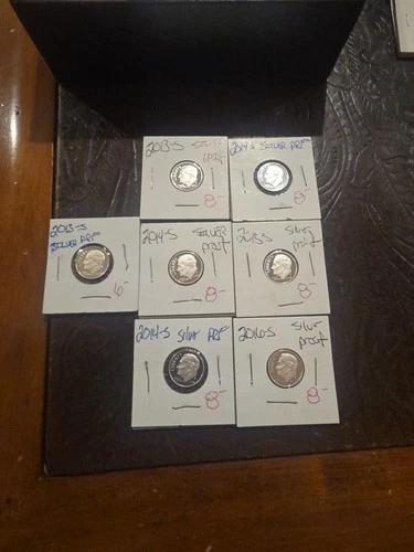 Lot Of 7 Proof Roosevelt Dimes Silver 2013-S 14-S 15-S 16-S Lot#bs22264