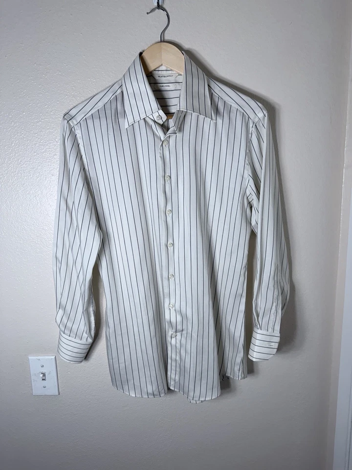 Suitsupply White Striped Collar Shirt - Image 2 of 4