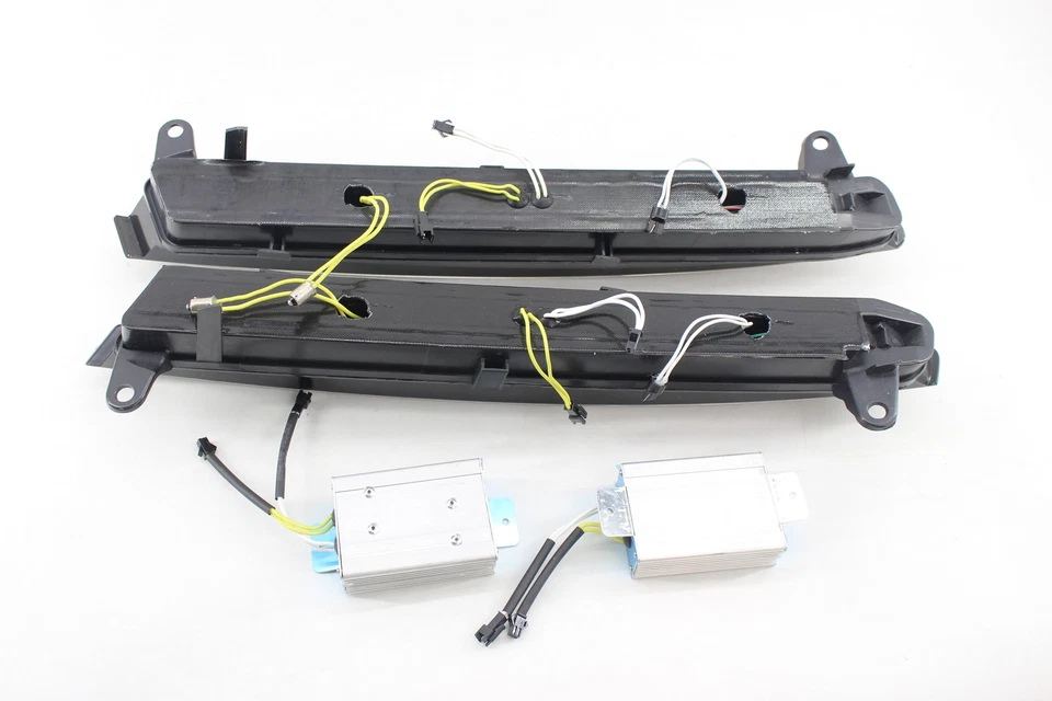 2PCS For 2007-2009 Audi Q7 LED DRL Daytime Running Light w/ Turn Signal Fog Lamp - Image 2 of 4