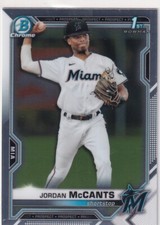 2021 BOWMAN CHROME 1ST RC JORDAN MCCANTS FIRST ROOKIE MIAMI MARLINS GE-3820