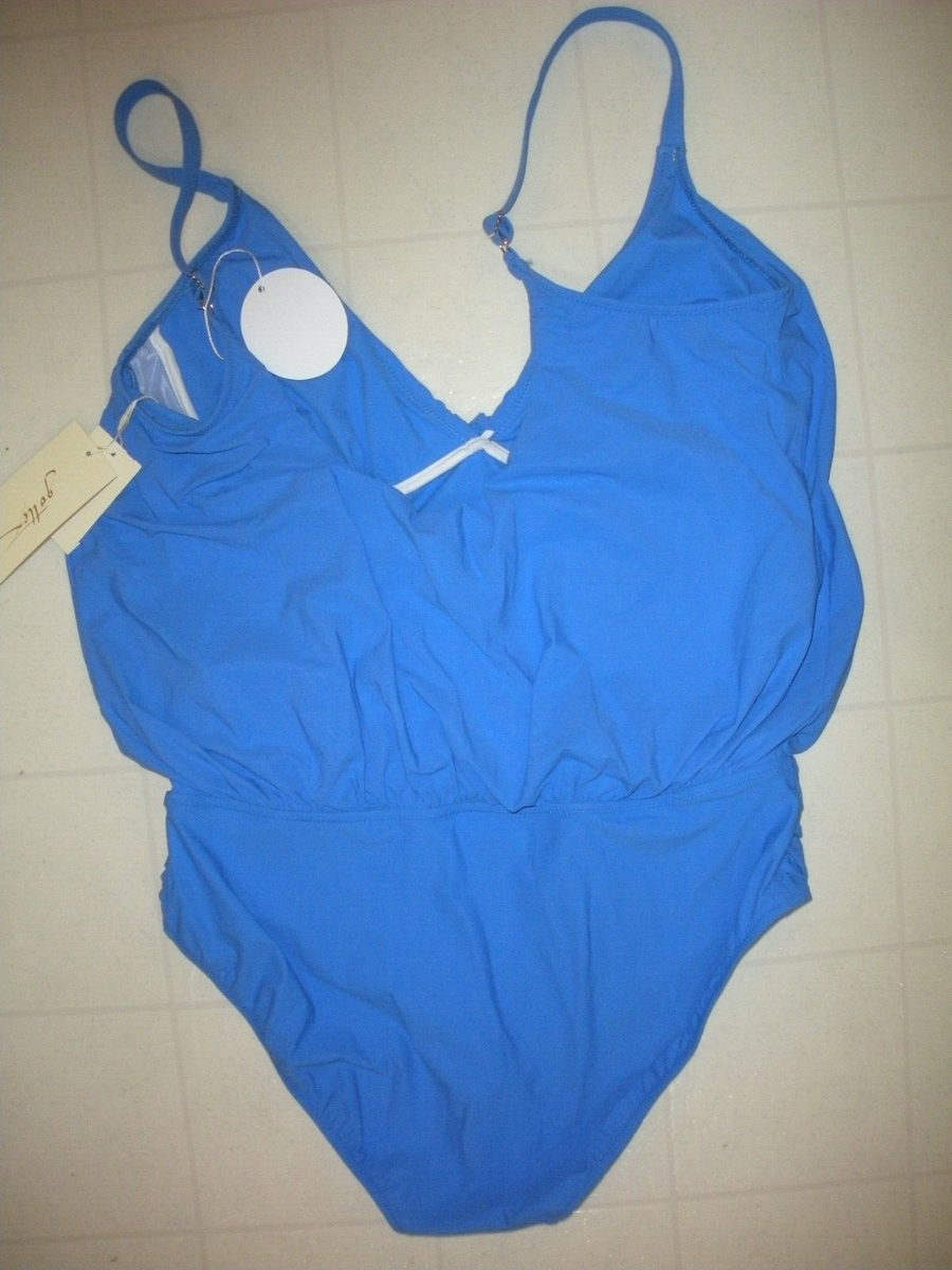 Rs様 GOTTEX Sapphire Blue Lattice Blouson 1 Pc Surplice Underwire