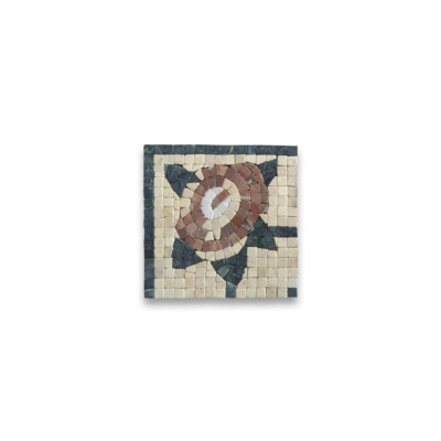 B0054CT Marble Mosaic Border Decorative Tile Gardenia Rojo 5.9x5.9 Tumbled