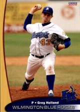 2008 Wilmington Blue Rocks Choice #12 Greg Holland Morganton Marion NC Card