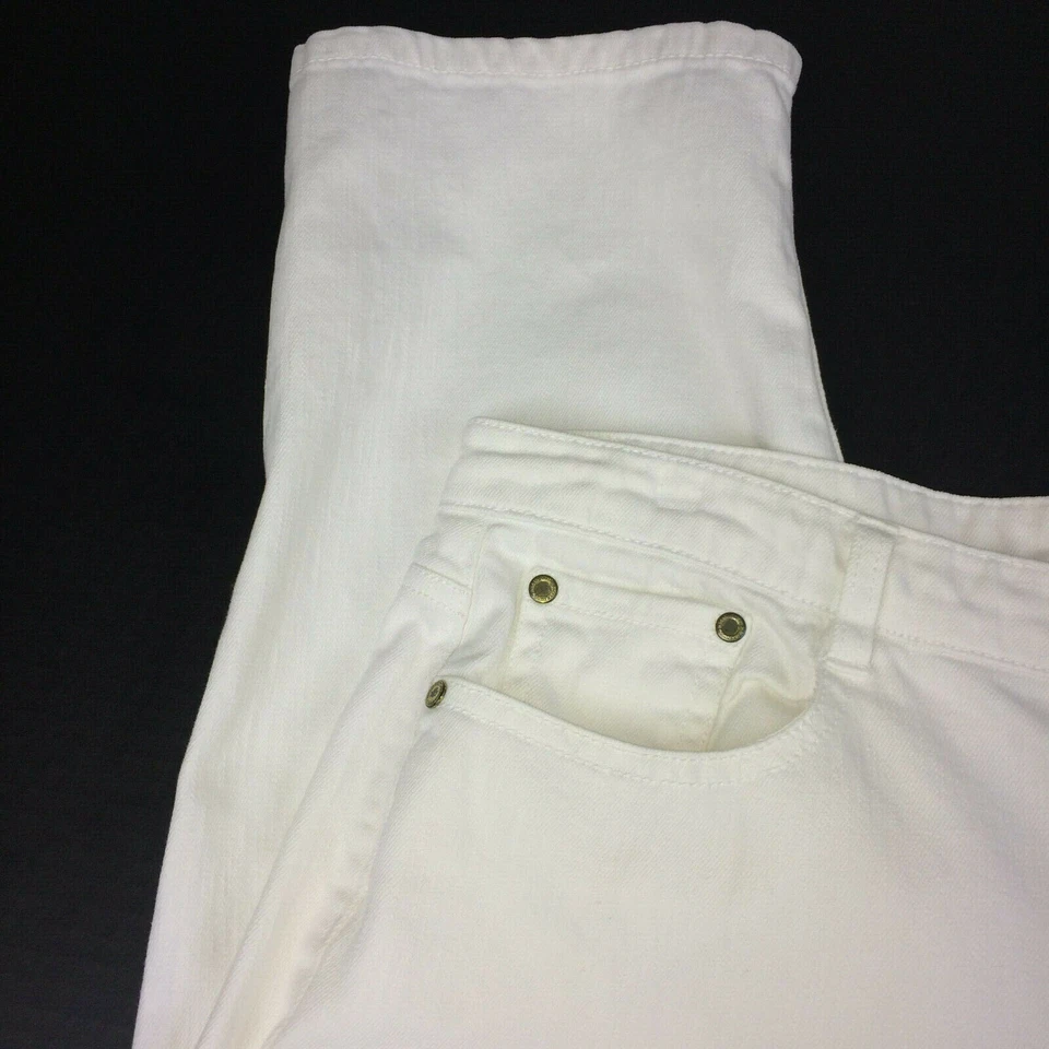 Jaclyn Smith Mujer Blanco Peddle Pushers Capri Pantalones Talla 10 Foto 3 de 4