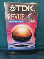 TDK Revue VHS Tape T-120 premium Grade up to 6 hours NEW