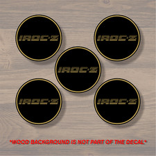 Camaro Iroc-Z Wheel Center Cap Overlay x5, Vinyl Decal Sticker