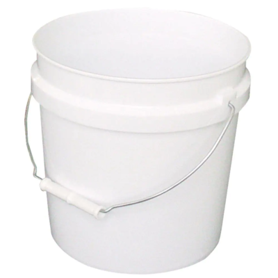 #ad 2 Gallon White Paint Bucket with Handle $5.99