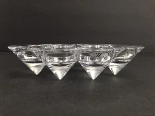 Vintage JL JOHN LEWIS Candle Holder 6-Point Clear Crystal Tea Light Votive