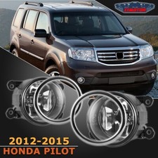 Pair Fog Lights For Honda Pilot 2012-2015 Clear Lens Bumper Switchharness Kit