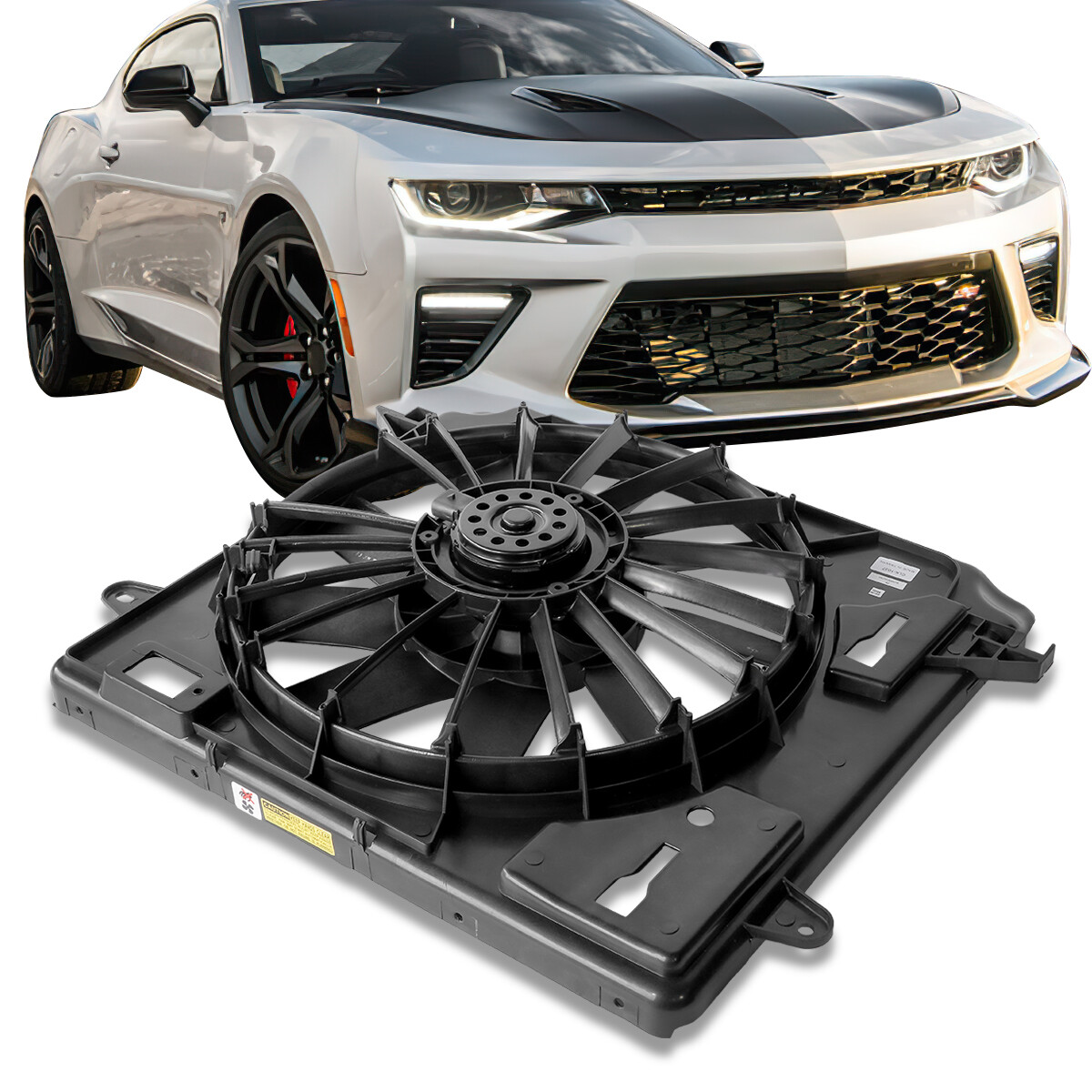 Fit 07-11 Jeep Wrangler 3.8L OE Style Radiator Cooling Fan Shroud 