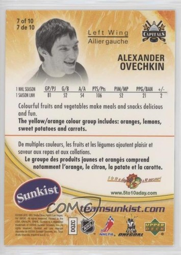 2006-07 Upper Deck Sunkist Alex Ovechkin #7 - Picture 2 of 4