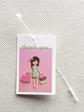 350 SMALL HANG TAGS PRICE HANGTAGS    2" x 1   1/4"  WITH 350 PLASTIC LOOPS (3")