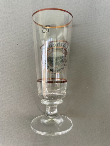 Cöthen, Köthener Brauerei Tulpe Motivglas ca. 19 cm hoch, Brauerei 1910, Neu - Bild 2 von 2