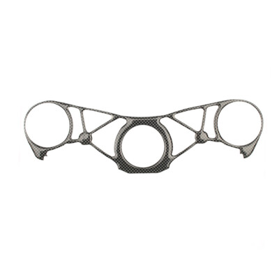 Triple Tree Top Clamp Upper Carbon 3D Sticker Pad Fit 2009-2011 Yamaha YZF-R1