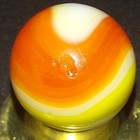 Akro Agate SPECIAL Corkscrew Marble, Yellow, White, Orange, .65 — photo 7