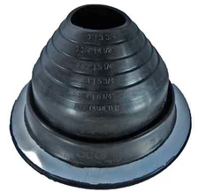 #4 (3" to 6-1/4") Dektite Round Pipe Flashing Boot: Black EPDM Roof Flashing