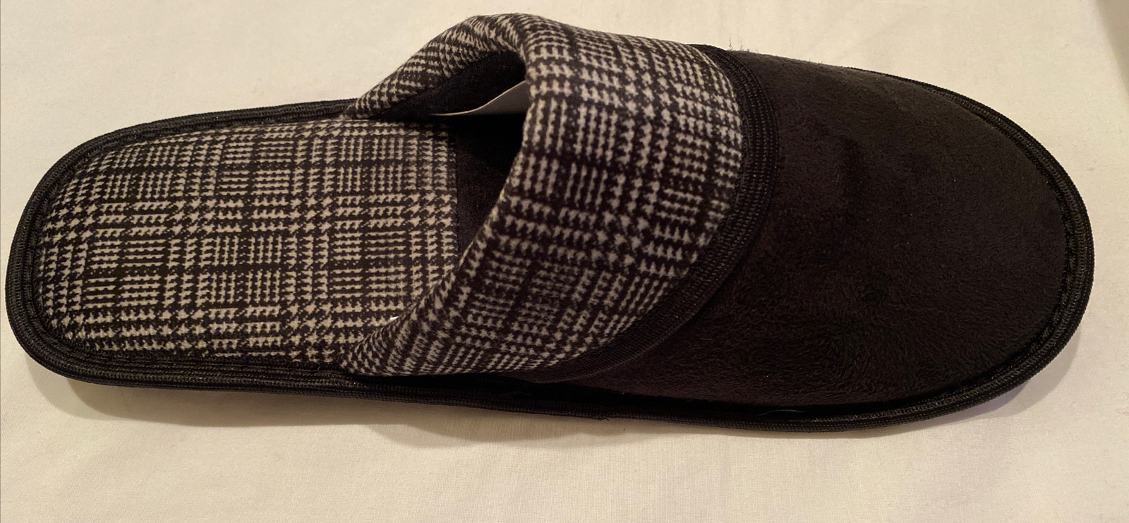 PANTOFOLA D’ORO G TOE Men's Black Memory Foam Slippers Size Medium 8 9 New