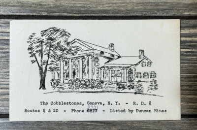 Vintage The Cobblestone Geneva NY Post Card Souvenir 5.5  x 3.25 