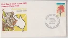 Stamp 1978 Australia 18c Flame Tree on generic cachet souvenir cover overprinted