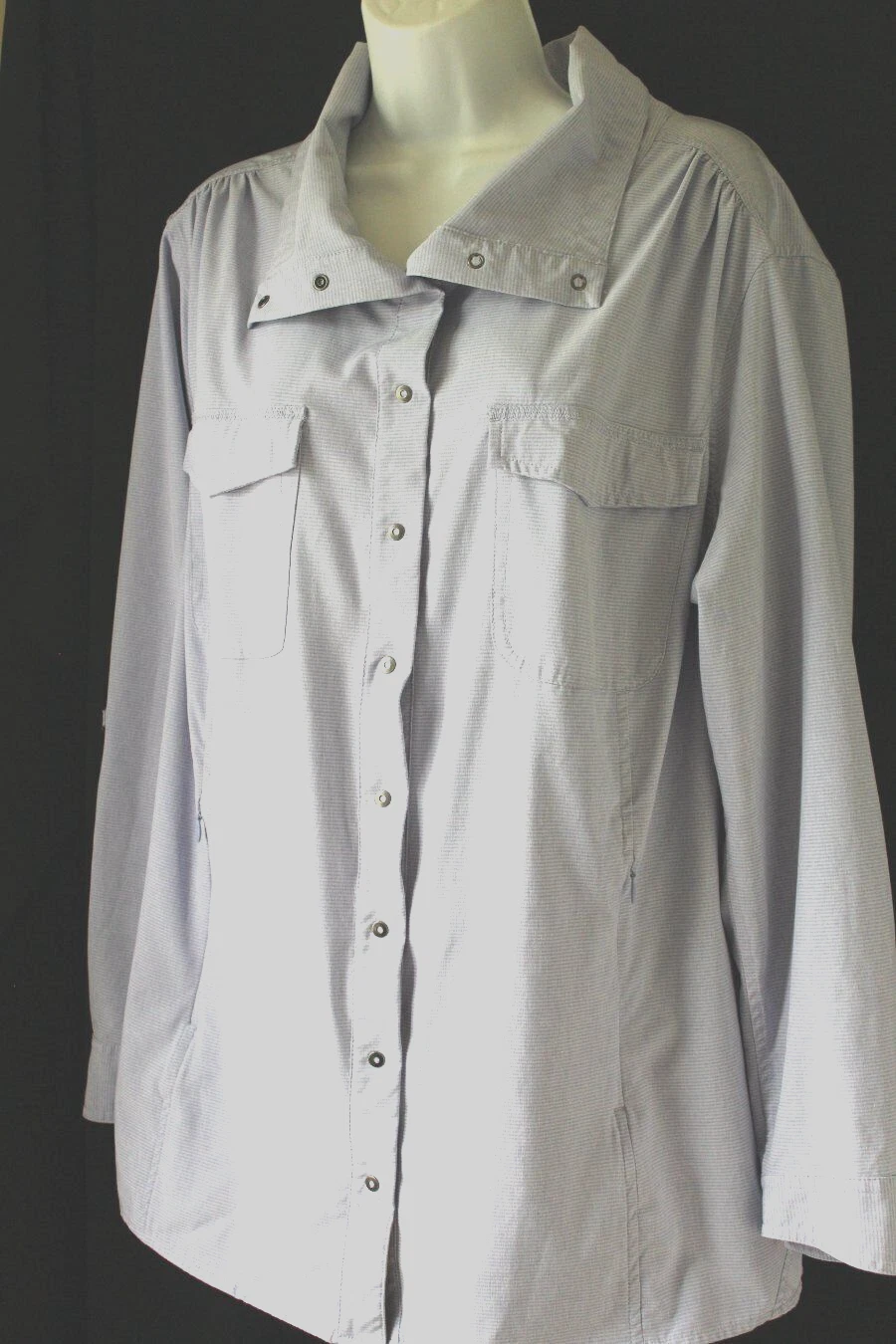 Duluth Trading 1X Blue Sol Survivor Sun Protection Shirt Jac