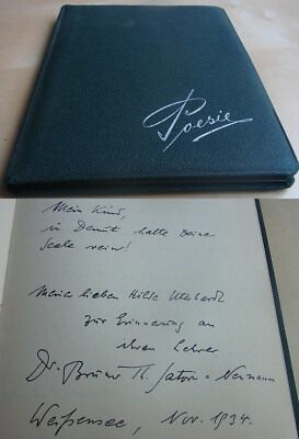 Poesiealbum BERLIN-Weißensee 1933-38, Eintrag Publizist Bruno SATORI-NEUMANN