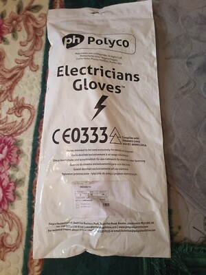 POLYCO RE0360/10 Electricians Gauntlet Protective Rubber Gloves Safety PPE  New UK