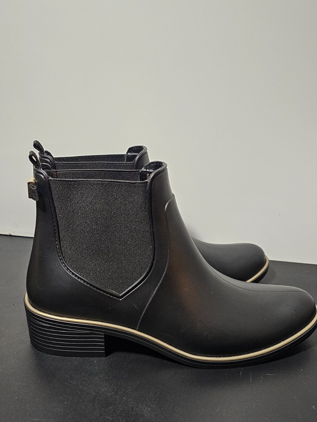 New Kate Spade New YORK Leather Women's Sedgewick Black Rain Boots Size 11 thumbnail 9