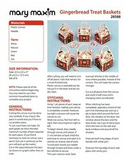GINGERBREAD TREAT BASKETS Plastic Canvas 7ct KIT 353