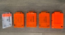 Lot of 5 - Nerf Dart Gun 6 Round Ammo Magazine Clip
