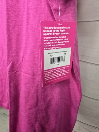 Susan G. Komen Believe Inspire Impact T-Shirt Cancer Awareness Mens 2XL Pink #E - Picture 3 of 6