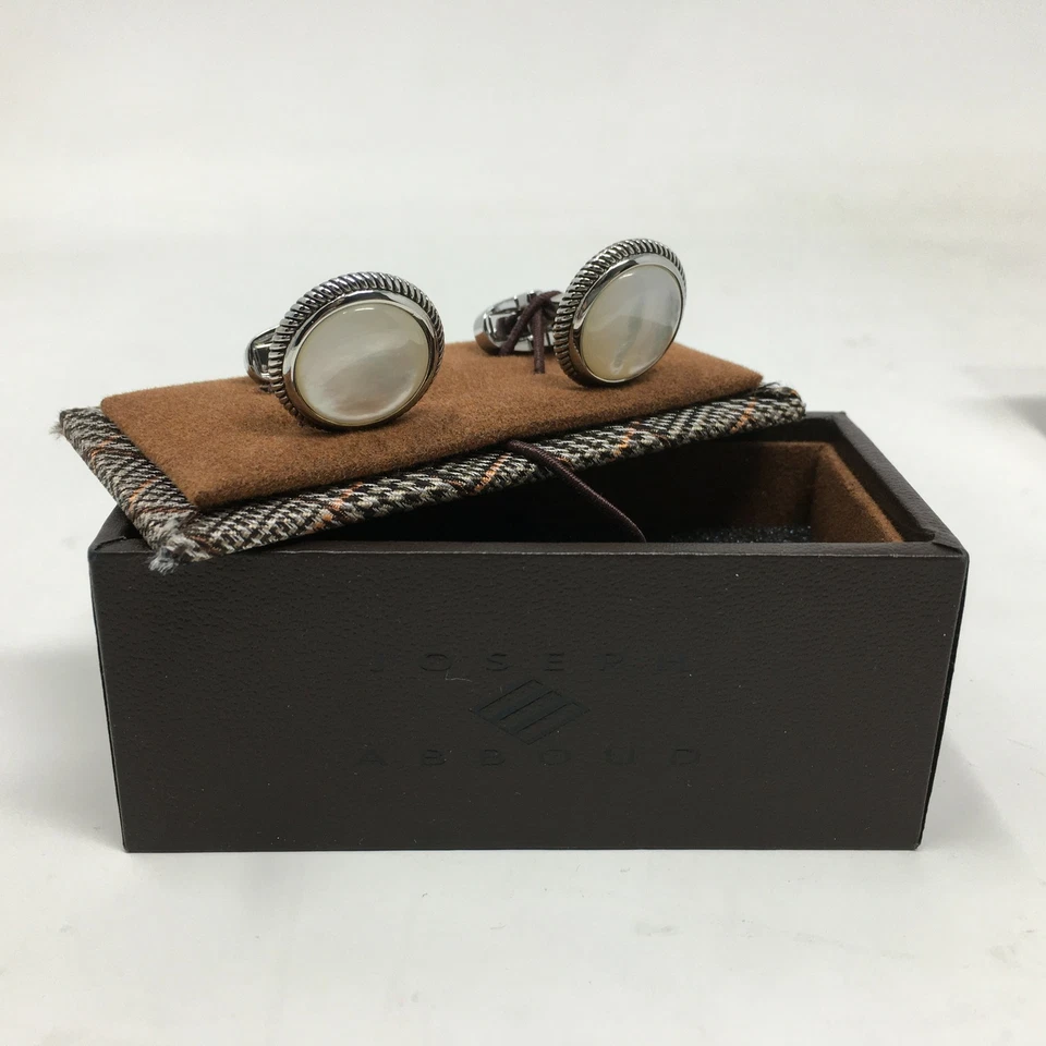 Gemelos Joseph Abboud para hombre, blancos - 8RVA 80018 Foto 2 de 4