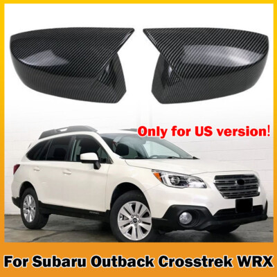 Carbon Fiber Rearview Mirror Cover Cap For 2015+ Subaru Outback Crosstrek WRX