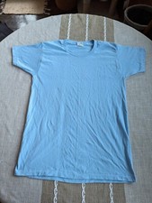 Vintage Single-Stitch Eaton Brand Birkdale T-Shirt Size Medium Solid Light Blue