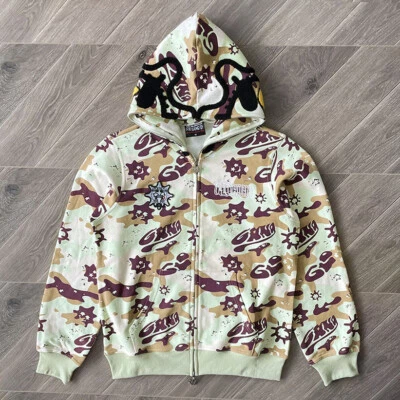 Glo Gang Style The Glory Full Zip Hoodie - Camouflage