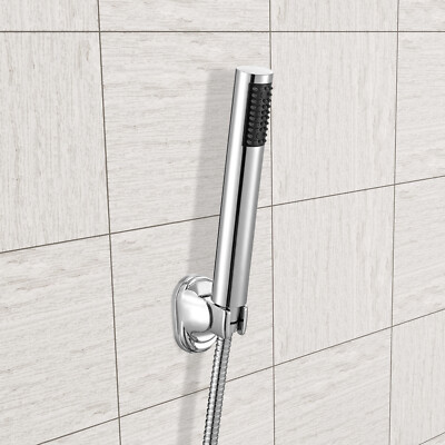  MODERNER RUNDER CHROMFINISH DUSCHKOPF MIT SCHLAUCH & WANDHALTER 