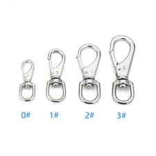 Stainless Steel Large Swivel Lobster Clasps Clips Carabiner Snap Hook key Ring