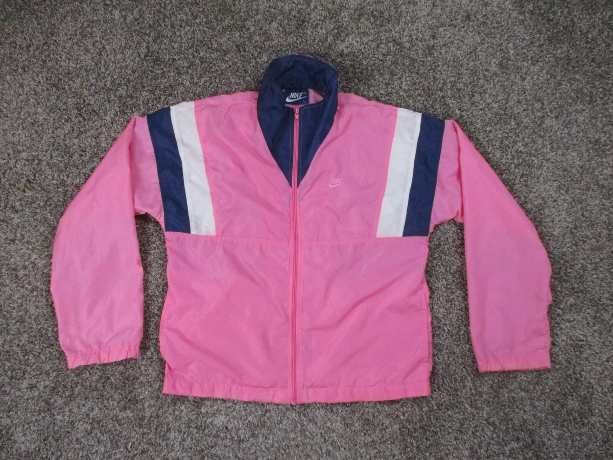 Pink white and top blue nike jacket