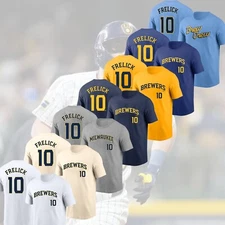 SALE OFF! Sal Frelick #10 Milwaukee Brewers 2025 Name & Number Fastship For Fans