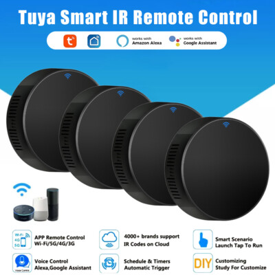 1-4 Tuya Smart Wireless WiFi&IR Remote Controller App Voice Control Alexa Google